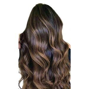HOTBANANA Wire Hair Extensions, 18 inch 95g Dark Brown to Chestnut Brown